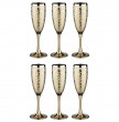 Бокалы для шампанского 170 мл 6 шт  LEFARD &quot;Золотой либерти&quot; / 235186