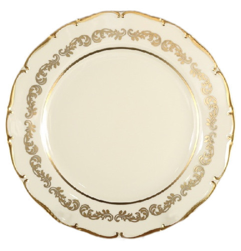 Набор тарелок 25 см 6 шт  Bohemia Porcelan Moritz Zdekauer 1810 s.r.o. &quot;Анжелика /Золотые вензеля /СК&quot; / 066445