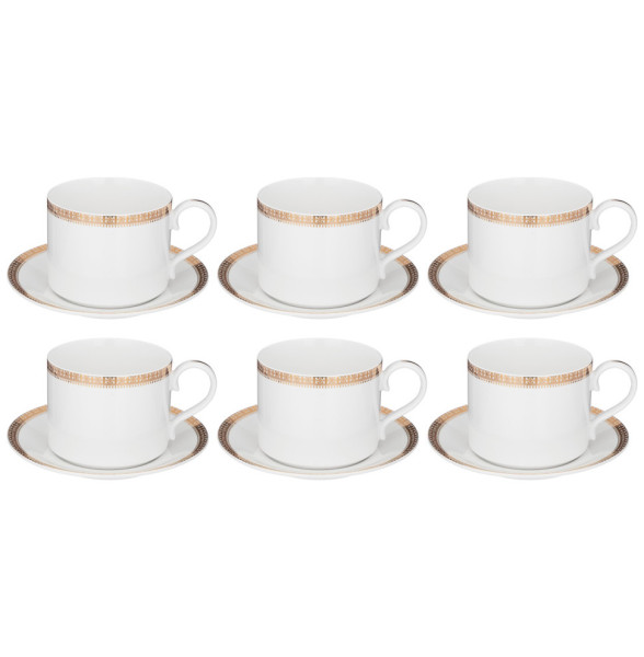 Чайный сервиз на 6 персон 14 предметов (без молочника)  LEFARD &quot;Croun /Золото&quot; / 287977