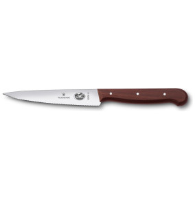 Нож для нарезки 12 см волнистое лезвие  Victorinox "Rosewood" ручка розовое дерево / 316340