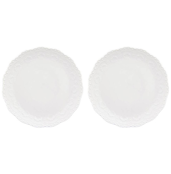 Набор тарелок 16 см 2 шт  Elan gallery &quot;Белый узор&quot; / 330788