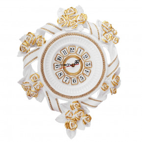 Часы настенные 48 см белые "Royal Classics /Цветы /Стразы" / 151339