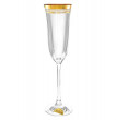Бокалы для шампанского 160 мл 6 шт Флора  Rona &quot;Тройная полоска золотая&quot; / 125951
