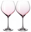 Бокалы для красного вина 650 мл 2 шт  Crystalex CZ s.r.o. &quot;София /90601 /Розовые&quot; / 271516