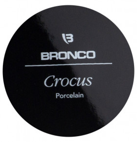 Тарелка 22,5 см 1 шт глубокая  Bronco "Crocus /Черная" / 235737