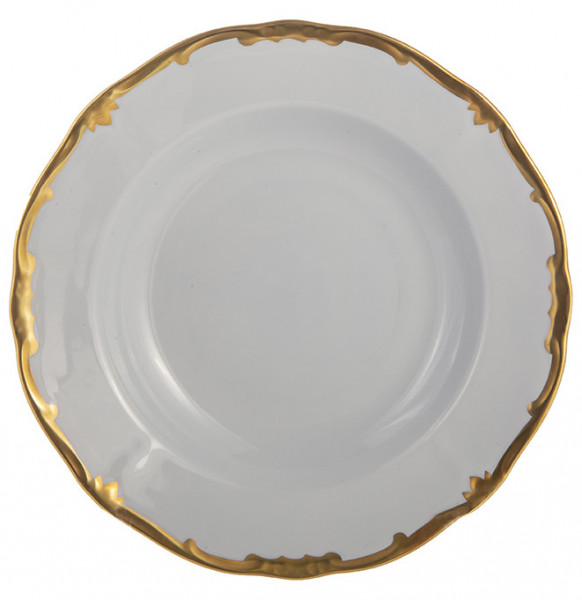 Набор тарелок 22 см 6 шт глубокие  Weimar Porzellan &quot;Престиж /Золотая отводка&quot; голубой / 222556