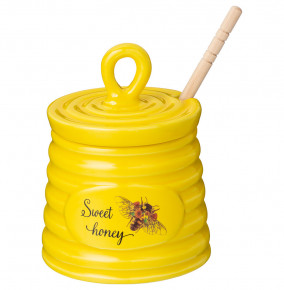 Банка для мёда 11 х 11 х 12 см жёлтая  LEFARD "Sweet honey" / 272184