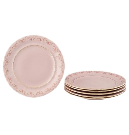 Набор тарелок 19 см 6 шт  Leander &quot;Соната /Розовый цветок&quot; розовая / 063954