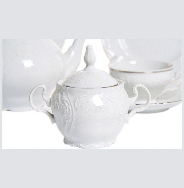 Чайный сервиз на 12 персон 44 предмета  Thun &quot;Бернадотт /Платиновый узор&quot; / 025722