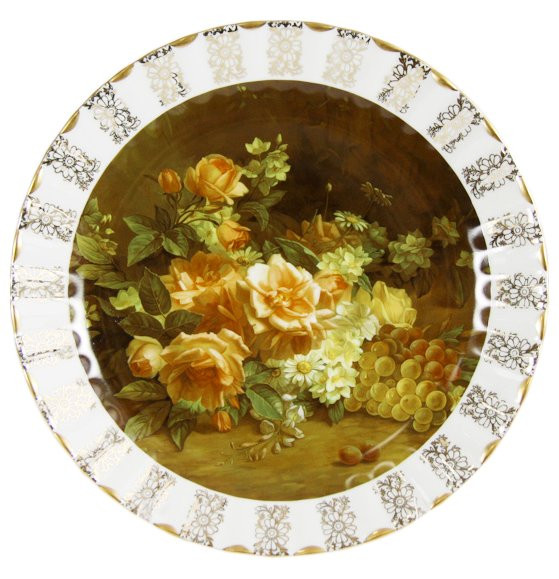 Настенная тарелка 32 см  Bavarian Porcelain &quot;Цветы 11&quot; / 080150