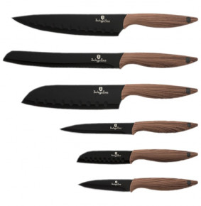 Набор кухонных ножей 6 предметов черные  Berlinger Haus "Forest Line" / 117231