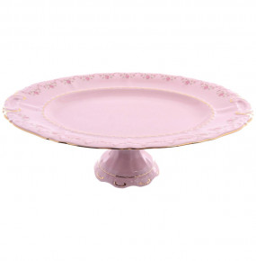 Блюдо 39 см овальное н/н  Leander "Соната /Розовый цветок" розовая / 149801