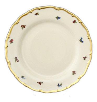 Набор тарелок 25 см 6 шт  Bohemia Porcelan Moritz Zdekauer 1810 s.r.o. &quot;Анжелика 852 /Мелкие цветы&quot; / 046014