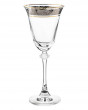 Бокалы для белого вина 185 мл 6 шт  Crystalite Bohemia &quot;Александра /Цветочный узор на платине&quot; / 036342