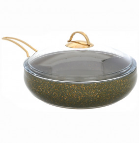 Сковорода 28 см с крышкой антипригарное покрытие оливковая "Leydi /Repast" / 236557