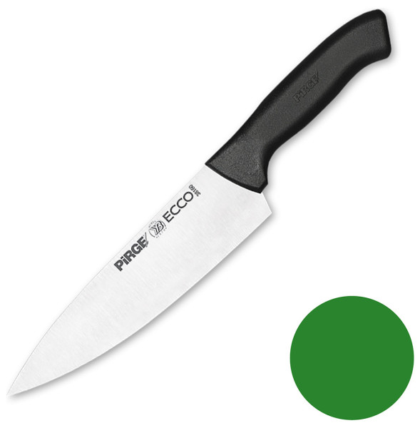 Нож поварской 19 см зеленая ручка  PIRGE &quot;Ecco&quot; / 321689