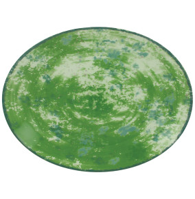 Тарелка 26 х 19 см овальная плоская зеленая  RAK Porcelain "Peppery" / 314819