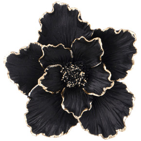 Панно настенное 21 х 25,6 см чёрное  LEFARD "Flower" / 334457