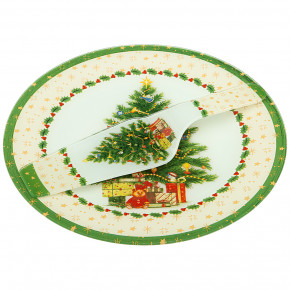 Тарелка для торта 28 см с лопаткой  LEFARD "Рождественская сказка" / 268431