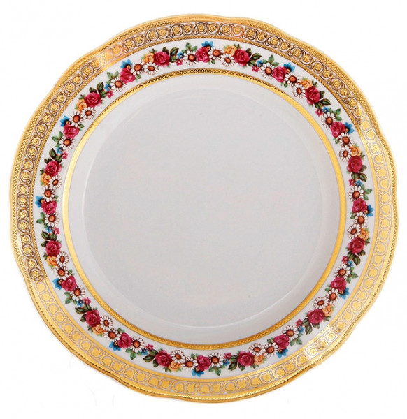 Набор тарелок 25 см 6 шт  Bohemia Porcelan Moritz Zdekauer 1810 s.r.o. &quot;Анжелика /Цветочный венок&quot; / 091849