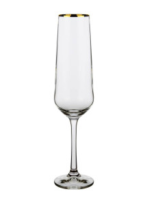 Бокалы для шампанского 200 мл 6 шт  Crystalex CZ s.r.o. "Сандра /Отводка золото" / 310071