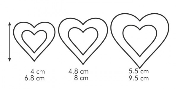 Двухсторонние формочки сердечки 6 размеров &quot;Tescoma /DELÍCIA&quot; / 141430