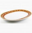 Блюдо 24 см овальное  Bavarian Porcelain &quot;Александрия /Золотой узор на красном&quot; / 070309