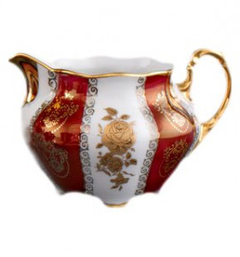 Молочник 350 мл  Royal Czech Porcelain "Болеро /Золотая роза /Красная" / 203618