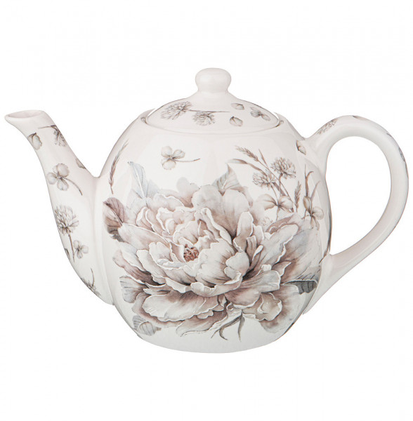 Заварочный чайник 1 л серый  LEFARD &quot;Белый цветок&quot; / 230687