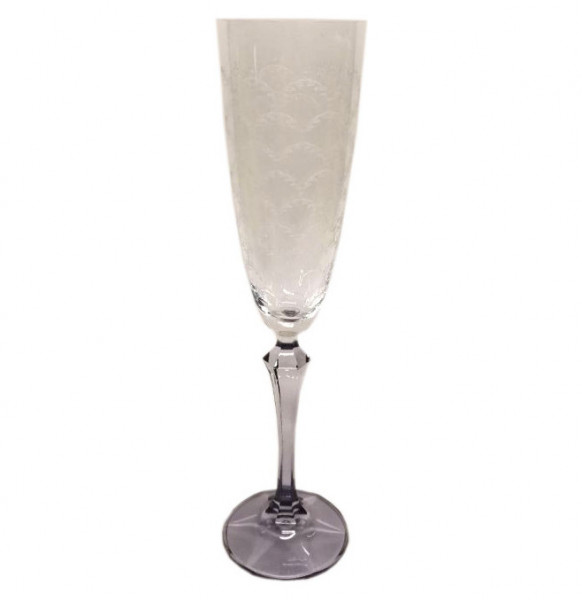 Бокал для шампанского 200 мл 1 шт  Crystalex CZ s.r.o. &quot;Элизабет /Дымчатое кружево&quot; (фиолетовый) / 293456