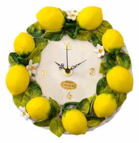 Часы настенные 26 см круглые  Orgia "Лимоны" / 275734