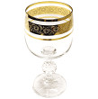 Бокалы для белого вина 190 мл 6 шт  Novoborské sklo s.r.o. &quot;Клаудия /Цветочный узор на золоте&quot; R-G / 290231