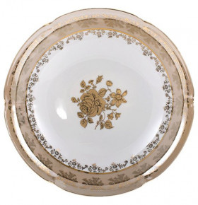 Салатник 24 см  Royal Czech Porcelain "Болеро /Золотая роза /Бежевая" / 203629