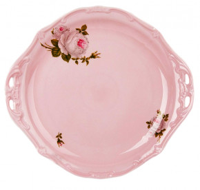 Пирожковая тарелка 28 см  Weimar Porzellan "Алвин розовый" / 001601