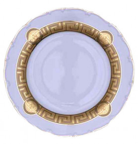 Набор тарелок 17 см 6 шт  Bohemia Porcelan Moritz Zdekauer 1810 s.r.o. "Магнолия /Версаче МГ /золото" / 011103