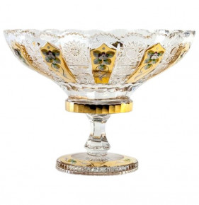 Ваза для фруктов 30,5 см н/н  Aurum Crystal "Хрусталь с золотом" / 152652