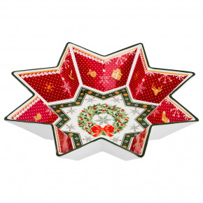 Салатник 32 х 6 см Звезда  LEFARD "Christmas Collection /Венок" / 192432