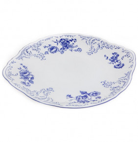 Пирожковая тарелка 27 см  Thun "Бернадотт /Синие розы" / 120350