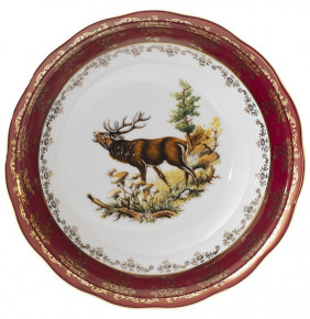 Салатник 24 см  Royal Czech Porcelain "Аляска /Охота красная" / 204863