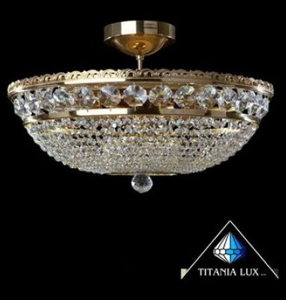 Люстра 6 рожковая потолочная золото  Titania Lux &quot;Титания Люкс&quot; / 026343