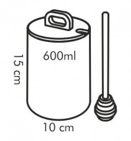 Емкость для меда 600 мл с разливной ложкой "Tescoma /GUSTITO /Без декора" / 146293