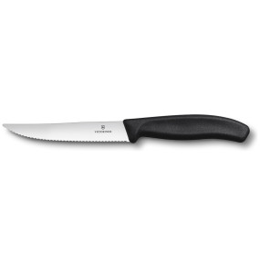 Нож для стейка 12 см волнистое лезвие 2 шт черный  Victorinox "Swiss Classic" / 320279