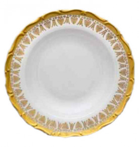Набор тарелок 19 см 6 шт  Bohemia Porcelan Moritz Zdekauer 1810 s.r.o. "Анжелика /Золотые узоры" / 010886