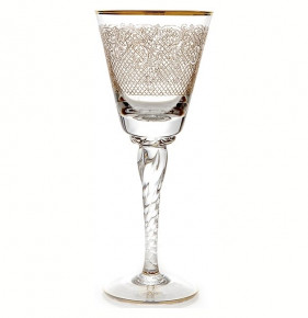 Бокалы для белого вина 6 шт  RCR Cristalleria Italiana SpA "Timon /Цветочный узор золото" / 118230