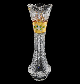 Ваза для цветов 28 см  Aurum Crystal "Хрусталь с золотом" / 040002