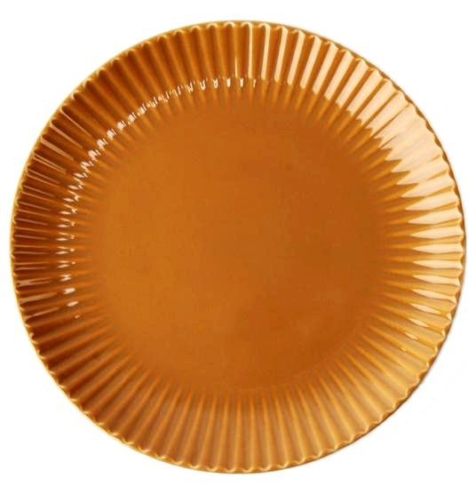 Тарелка 20,5 см 1 шт  Porcelaine Czech Gold Hands &quot;Натура /Браун&quot; / 167381