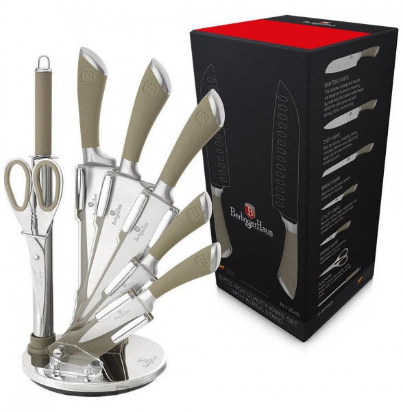 Набор ножей для кухни 8 предметов на подставке  Berlinger Haus &quot;Infinity Line&quot; / 136407