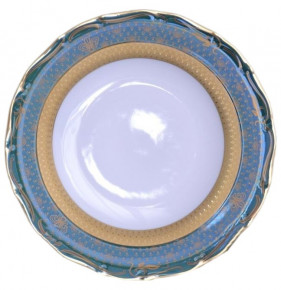 Набор тарелок 25 см 6 шт  МаМ декор "Мария-Луиза /Зелёная /Королевская лилия" / 050966