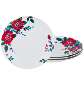 Набор тарелок 27 см  LEFARD "Розы /Бело-синяя" (4шт.) / 212085