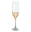 Бокалы для шампанского 190 мл 2 шт  Crystalex CZ s.r.o. &quot;Виола /Золотая спираль /8441&quot; / 111286